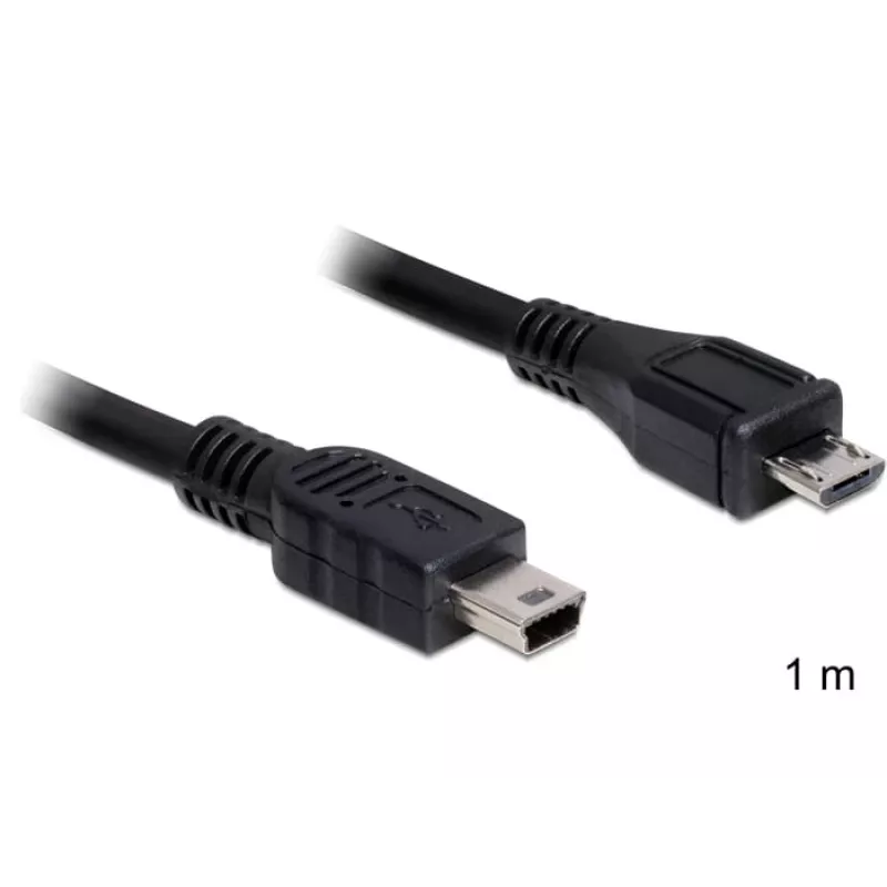 USB-Kabel DeLOCK 83177 1m Micro-USB B Mini-USB B Schwarz