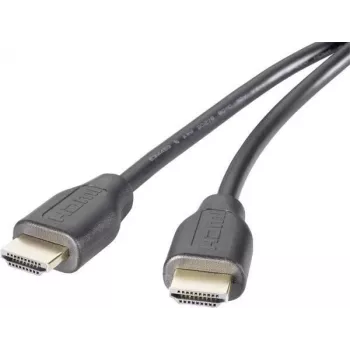 SpeaKa Professional HDMI-Verbindungskabel 1,50 m Audio Return Channel, vergoldete Kontakte Schwarz [1x HDMI-Stecker – 1x HDMI-Stecker] (SP-9001756)