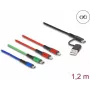 DeLOCK USB-Ladekabel 4-in-1 USB Typ-A USB-C auf 2× Lightning Micro-USB USB-C 1,20 m