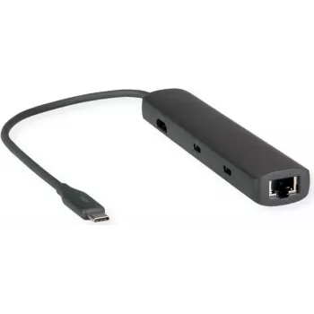Dockingstation ROLINE 12021124 USB 3.2 Gen 1 Type-C Grau Kabelgebunden