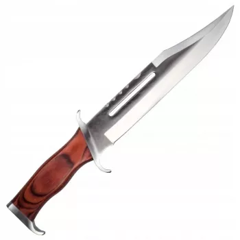 Feststehendes Überlebensmesser Cinema Classic CC-H3 Rambo III 425 mm, Stahlklinge, Codura-Griff, Lederscheide