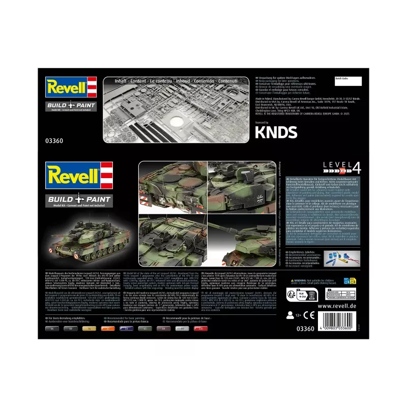 Kunststoffmodell REVELL Leopard 2A7A1 Militärpanzer-Bausatz (Maßstab nicht angegeben)