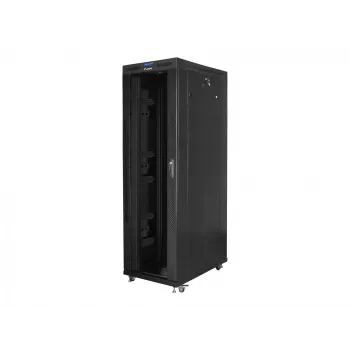 Lanberg FF01-8242-12BL Rack-Schrank 42U freistehender Schrank Schwarz