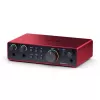 Audio-Interface Focusrite Scarlett 2i2 4th Gen — 2-In/2-Out USB-C, 24-Bit/192 kHz, 69 dB Vorverstärker, Desktop, Schwarz/Rot