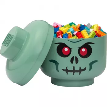 LEGO Storage Head Skeleton, Aufbewahrungsbox schwarz/rot, groß
