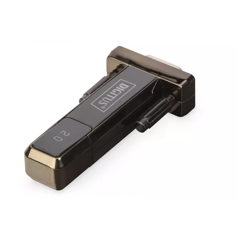 DIGITUS USB 2.0 auf Seriell Konverter DSUB 9M Inkl. USB-A Kabel 80cm FTDI Chipset USB 2.0 auf RS232 (FT232RL)
