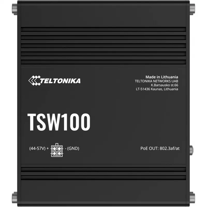Teltonika TSW100 Industrial Unmanaged PoE Switch