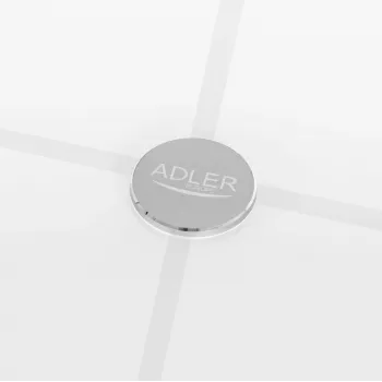 Badezimmerwaage Adler AD 8187 — max. Gewicht 180 kg, Genauigkeit 100 g, BMI-Messung, weiß