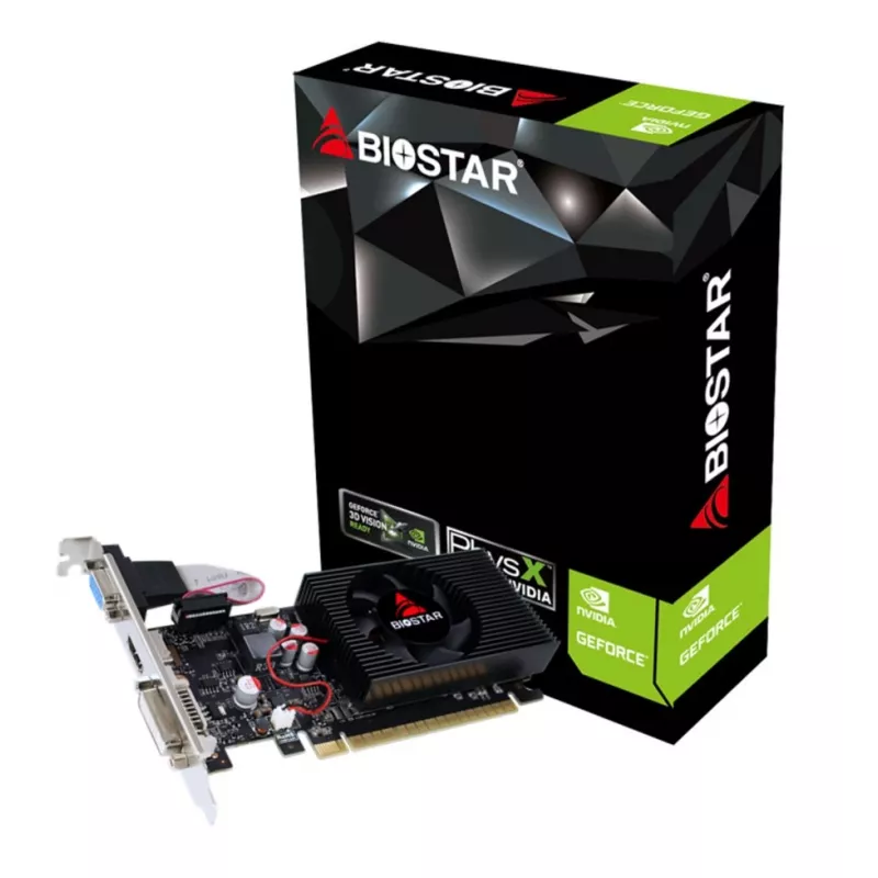Grafikkarte BIOSTAR GeForce GT 730 VN7313THX1 — 2 GB GDDR3, 128-Bit, PCIe 2.0, 700 MHz