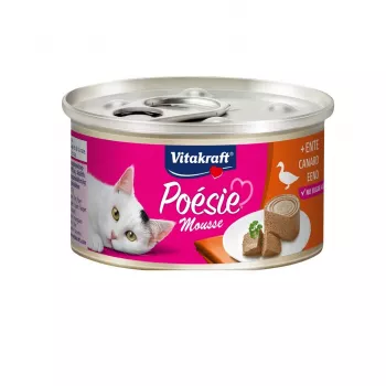 Nassfutter für Katzen Vitakraft Poésie Mousse Ente 85 g Beutel — Ente, 85 g, glutenfrei, Feuchtigkeit 78 %