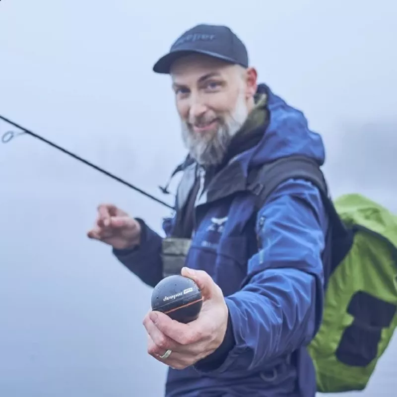 Tragbares Fischfinder Deeper Smart Sonar PRO+ 2 Sonar 675 kHz, 100 m Reichweite, 65×65×65 mm, Li‑Ion 950 mAh