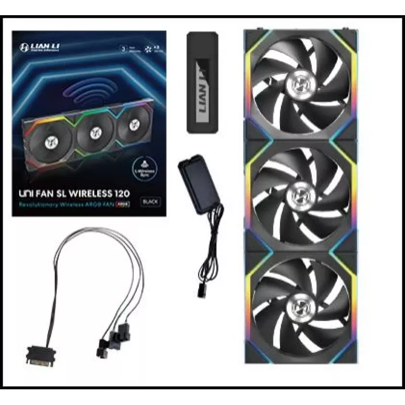 LIAN LI UNI FAN SL Wireless 120 ARGB Schwarz 3er-Pack