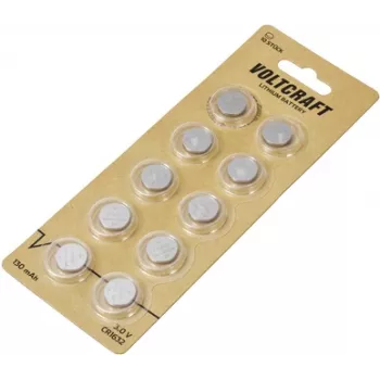 Voltcraft Knopfzelle CR 1632 3 V 10 Stück 130 mAh Lithium VC-11887465 (VC-11887465)