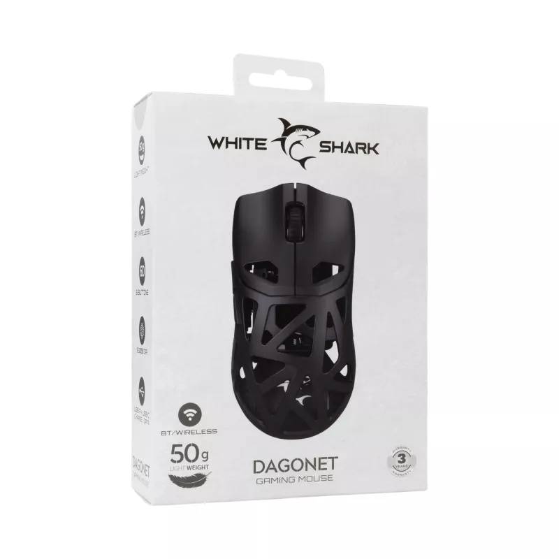 White Shark WGM-5019 Dagonet Wireless 24000 dpi Schwarz