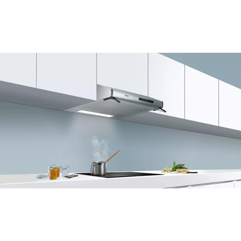 Siemens iQ100 LU62LFA51 Dunstabzugshaube, Kunststofffilter, Geräuschpegel: E