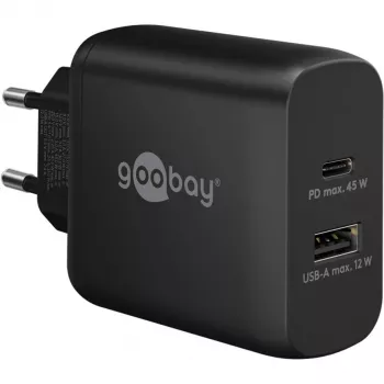 Goobay 65411 Ladegerät für Mobilgeräte Kopfhörer - Smartphone - Tablet Schwarz AC Schnellladung Innenbereich (65411)