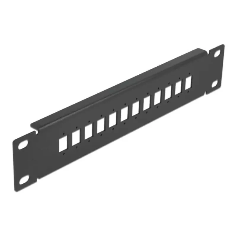Glasfaser-Patchpanel DeLOCK 10 Zoll 12 Port SC Simplex LC Duplex 1U schwarz