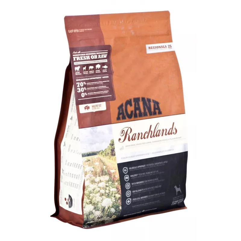 ACANA Highest Protein Ranchlands Dog - Trockenfutter für Hunde - 2 kg