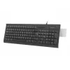 Kabelgebundene Volltastatur NATEC MORAY Home/Office USB QWERTY US International Schwarz, 104 Tasten, Nummernblock
