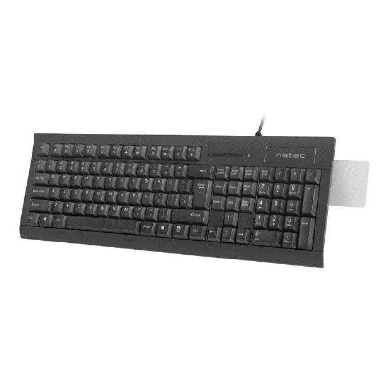 Kabelgebundene Volltastatur NATEC MORAY Home/Office USB QWERTY US International Schwarz, 104 Tasten, Nummernblock