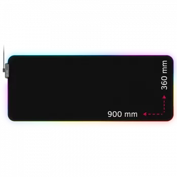 Lorgar Steller 919, Gaming-Mauspad, Hochgeschwindigkeits-Oberfläche, rutschfeste Gummibasis, RGB-Hintergrundbeleuchtung, USB-Anschluss, Lorgar WP Gameware-Unterstützung, Größe: 900mm x 360mm x 3mm, Gewicht 0,635 kg