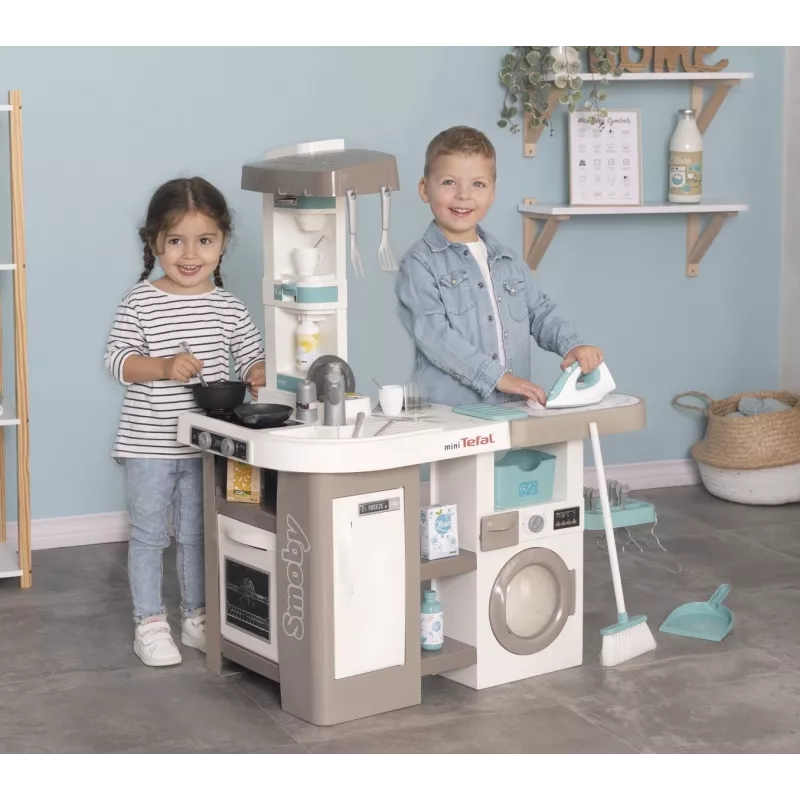 Smoby 311050 Spielküche mit Wäschebereich und Zubehör