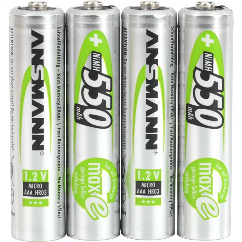 Batterie Ansmann Blister 4 X Accu AAA 550 mAh