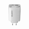CANYON Ladegerät OnCharge 65RC mit integriertem USB-C-Kabel 65W, 1x PD, 1x QC, EU-Stecker, Weiß