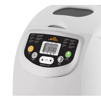 Brotbackautomat ETA DELICCA 600 W, max. 1 kg Laib, Weiß, Programme: glutenfrei, süß, weiß, Vollkorn