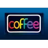 Neon LED-Leuchtschild ActiveJet AJE-NEON COFFEE, mehrfarbig, USB 5V, Aufputzmontage, AS-Kunststoffrahmen