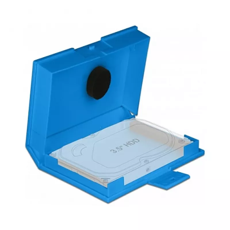 Schutzbox DeLOCK 18373 für 3,5-Zoll-Festplatte Blau