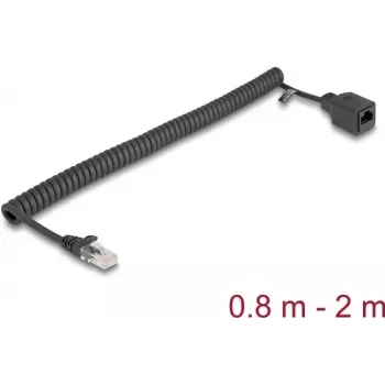 Netzwerkkabel DeLOCK 90670 RJ-45 Cat5e 2 m Schwarz