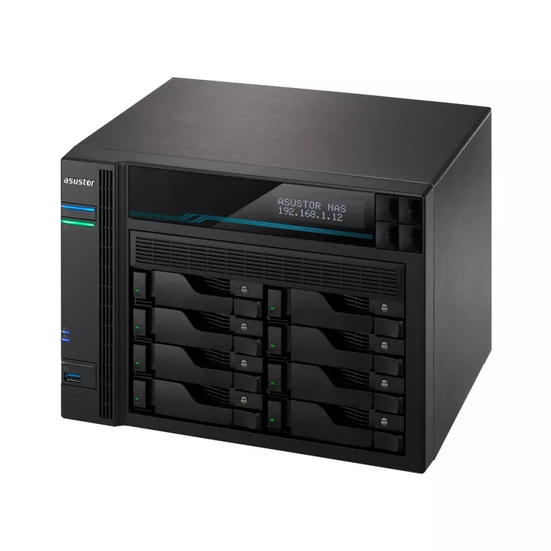Asustor Lockerstor 10 AS6510T NAS Tower Intel Atom® C3538 8 GB DDR4 0 TB ADM Schwarz