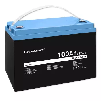 Qoltec 53705 Lithium-Eisenphosphat-Batterie 100 Ah 12,8 V