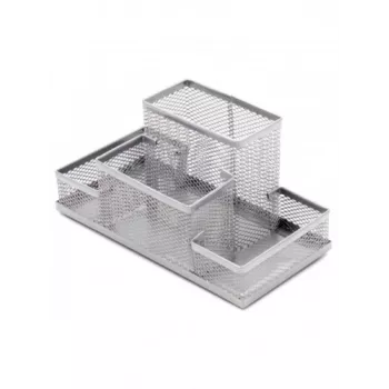 Federmäppchen Forpus, silber, leer, 4, Lochblech 1005-013