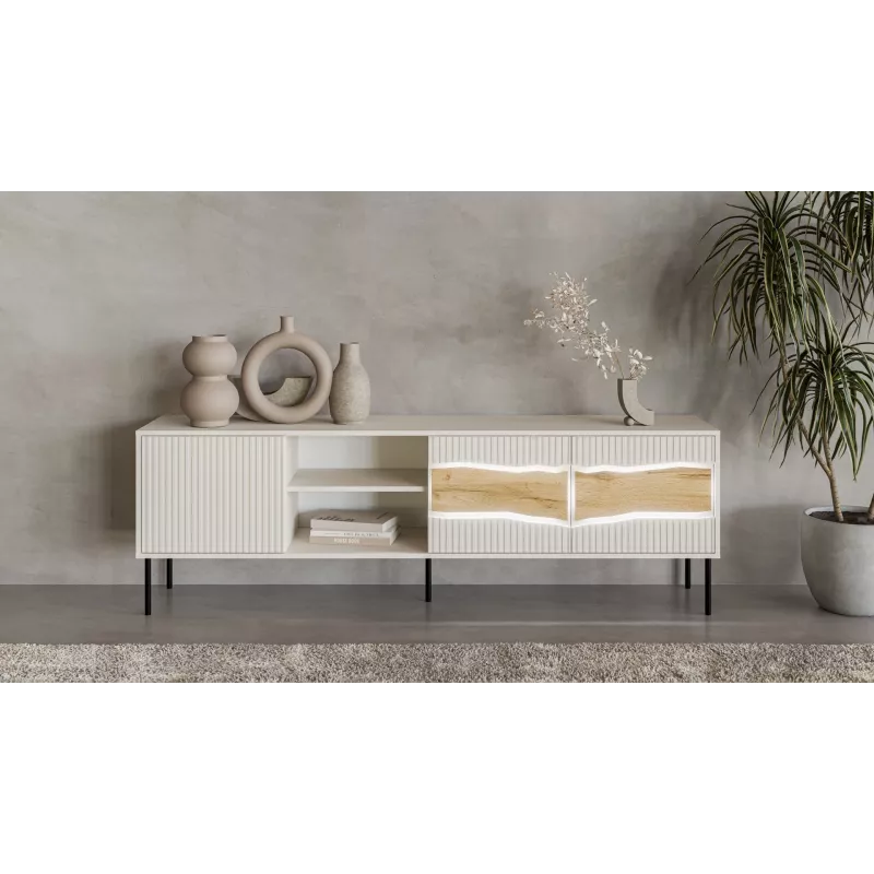 TV-Schrank cama meble INSERTO 3D1W 190x40x62 cm Cashmere-Finish mit LED
