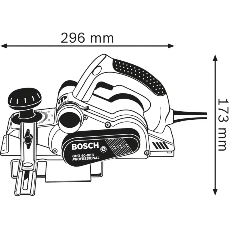 Bosch GHO 40-82 C Professional Schwarz, Blau, Silber 14000 U/min 850 W