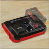 Einhell Power-X-Twincharger 3 A Batterieladegerät für Innenbereich Schwarz - Rot (4512069)