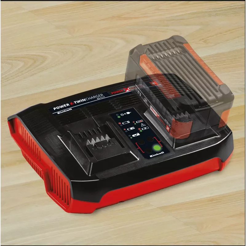 Einhell Power-X-Twincharger 3 A Batterieladegerät für Innenbereich Schwarz - Rot (4512069)