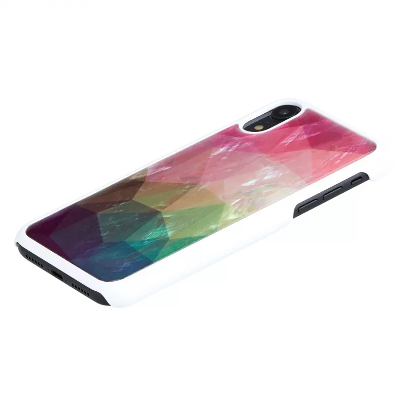 Handyhülle iKins für iPhone XR – Wasserblumen-Design, weiß