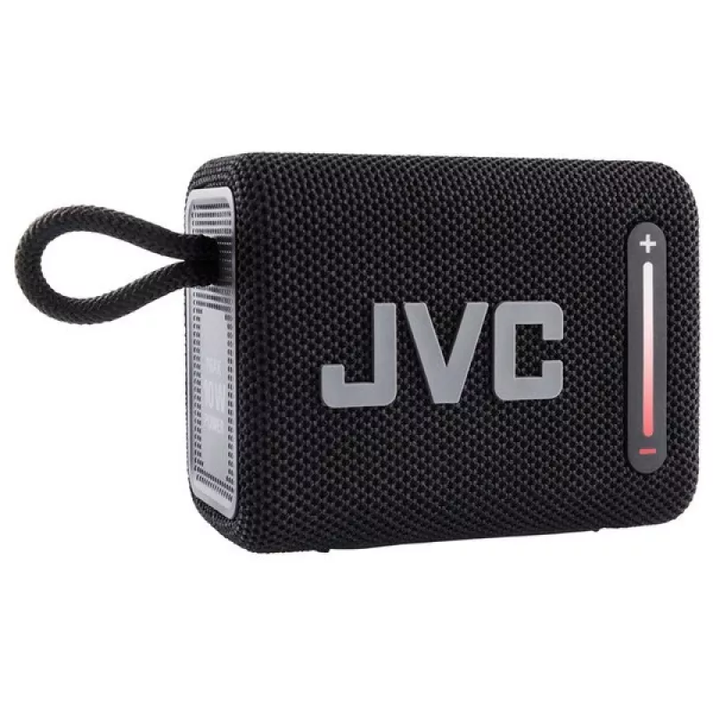 Tragbarer Lautsprecher JVC XS-E114B, IPX6 wasserdicht, Bluetooth 5.3, 5 W RMS, 2000 mAh Batterie, FM-Radio, TWS, schwarz