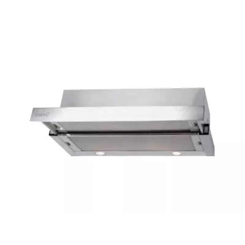 CATA | Dunstabzugshaube | TF 2003 Duralum 600 | Energieeffizienzklasse C | Teleskopisch | Breite 60 cm | 390 m³/h | Mechanische Steuerung | Edelstahl | LED