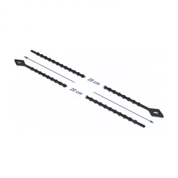 Parallel-Kabelbinder DeLOCK Beaded Kabel Tie L 200 x B 2,4 mm schwarz 100 Stück