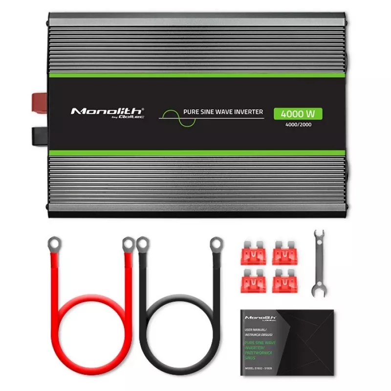 Qoltec Monolith Stromadapter/-wandler Auto 4000 W Schwarz