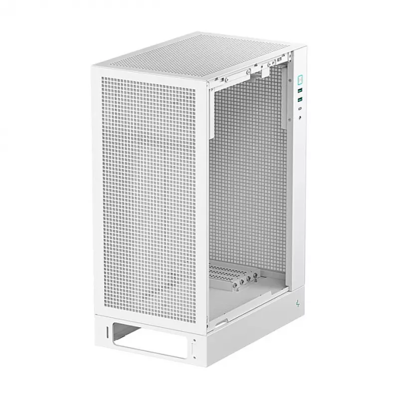 PC-Gehäuse DeepCool CH170 PLUS WH Midi Tower — weiß, gehärtetes Glas, unterstützt Micro ATX/Mini-ITX, GPU bis 34,2 cm, CPU-Kühler-Höhe 164 mm