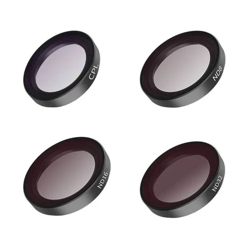 Set mit 4 Telesin-Filtern (CPL/ND8/ND16/ND32) für Insta360 GO 2/3 Kamera