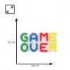 Neon-Schild MANTA SNL102MT — beleuchtete Wanddekoration im „Game Over“-Stil, steckbares LED-Neoneffekt
