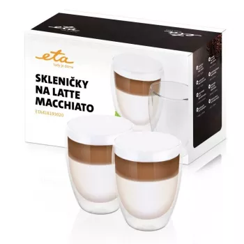 ETA | Latte Macchiato Gläser | ETA418193020 | Für Kaffee | 2 Stück | Spülmaschinenfest