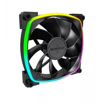 Montech RX120 PWM Computergehäuselüfter 12 cm Schwarz 3 St.