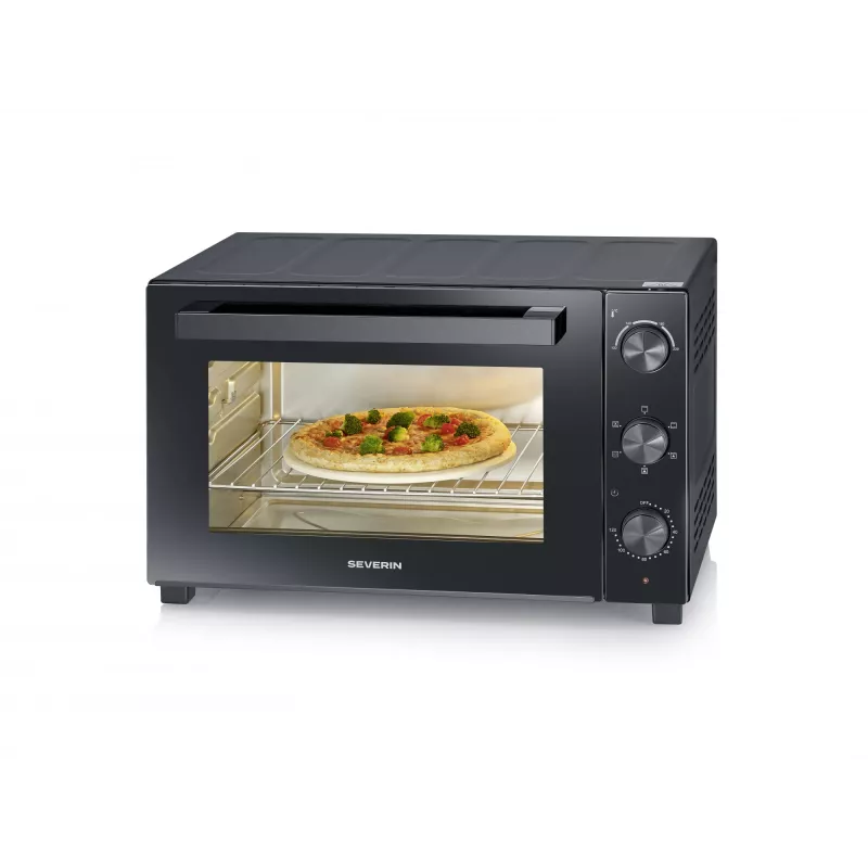 Freistehender Tisch-Elektrobackofen SEVERIN TO 2076 — 46 L, 1800 W, freistehend, schwarz, 515×420×365 mm